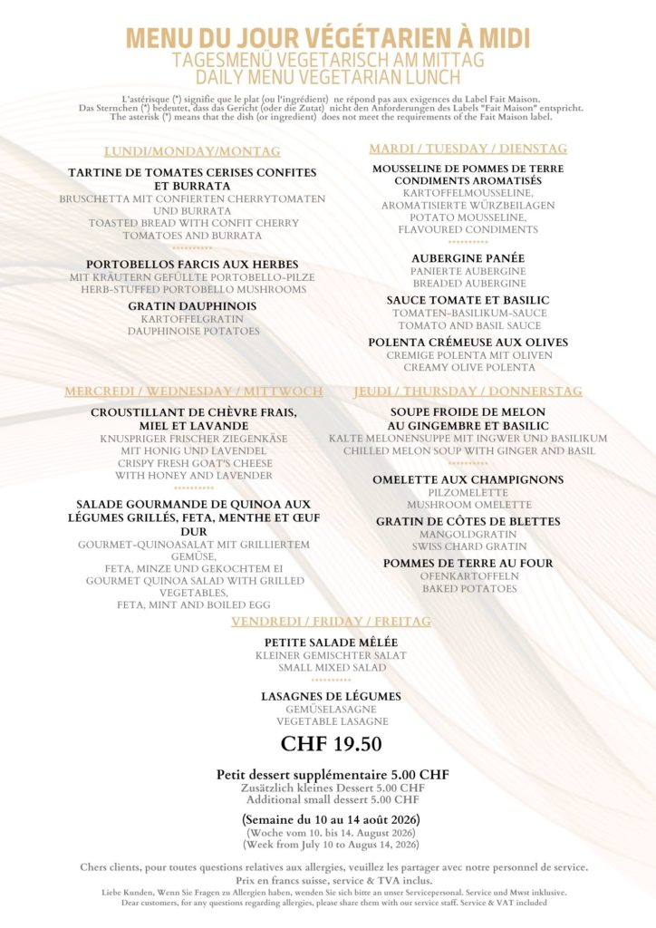 Menu Végé 10 14.08